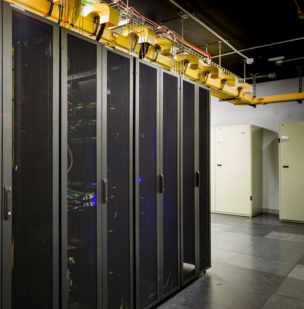 Government data center hallway