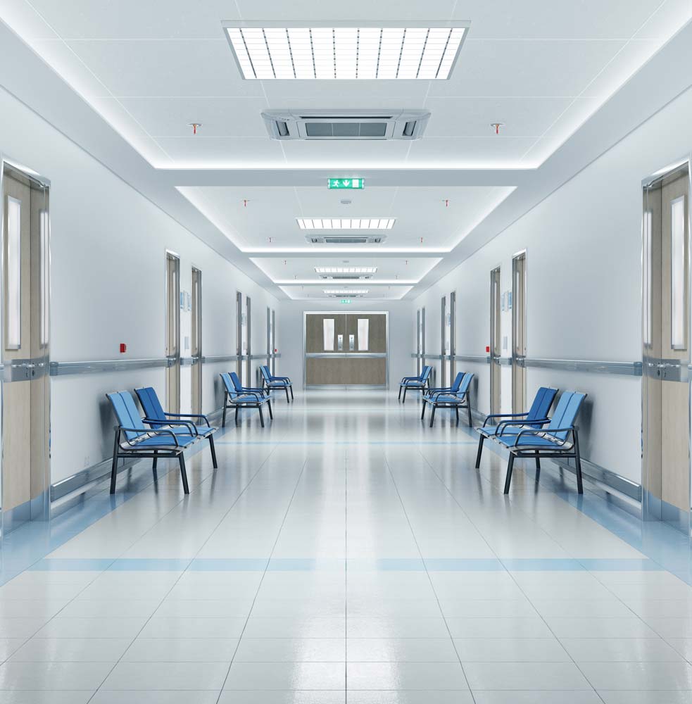 Healthcare facility hallway