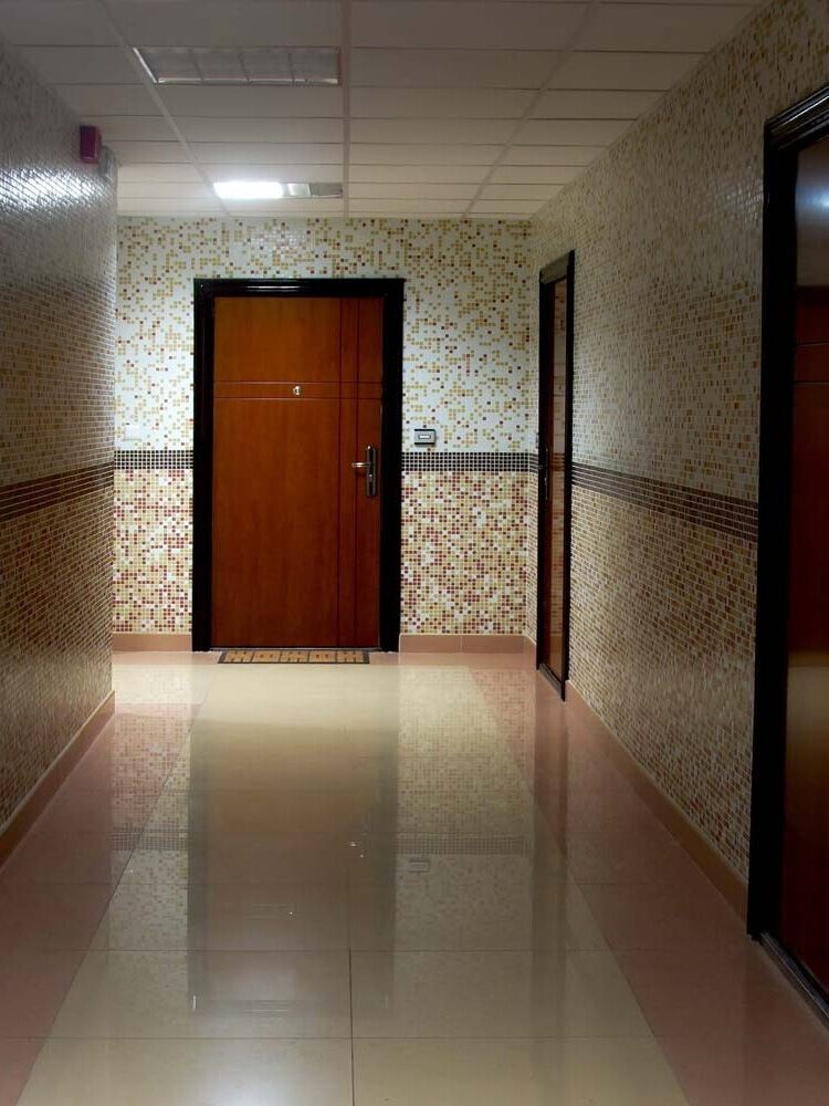 residential building interior hallway